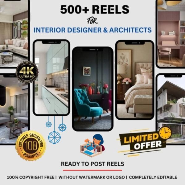500+ Interior Design Reels Bundle